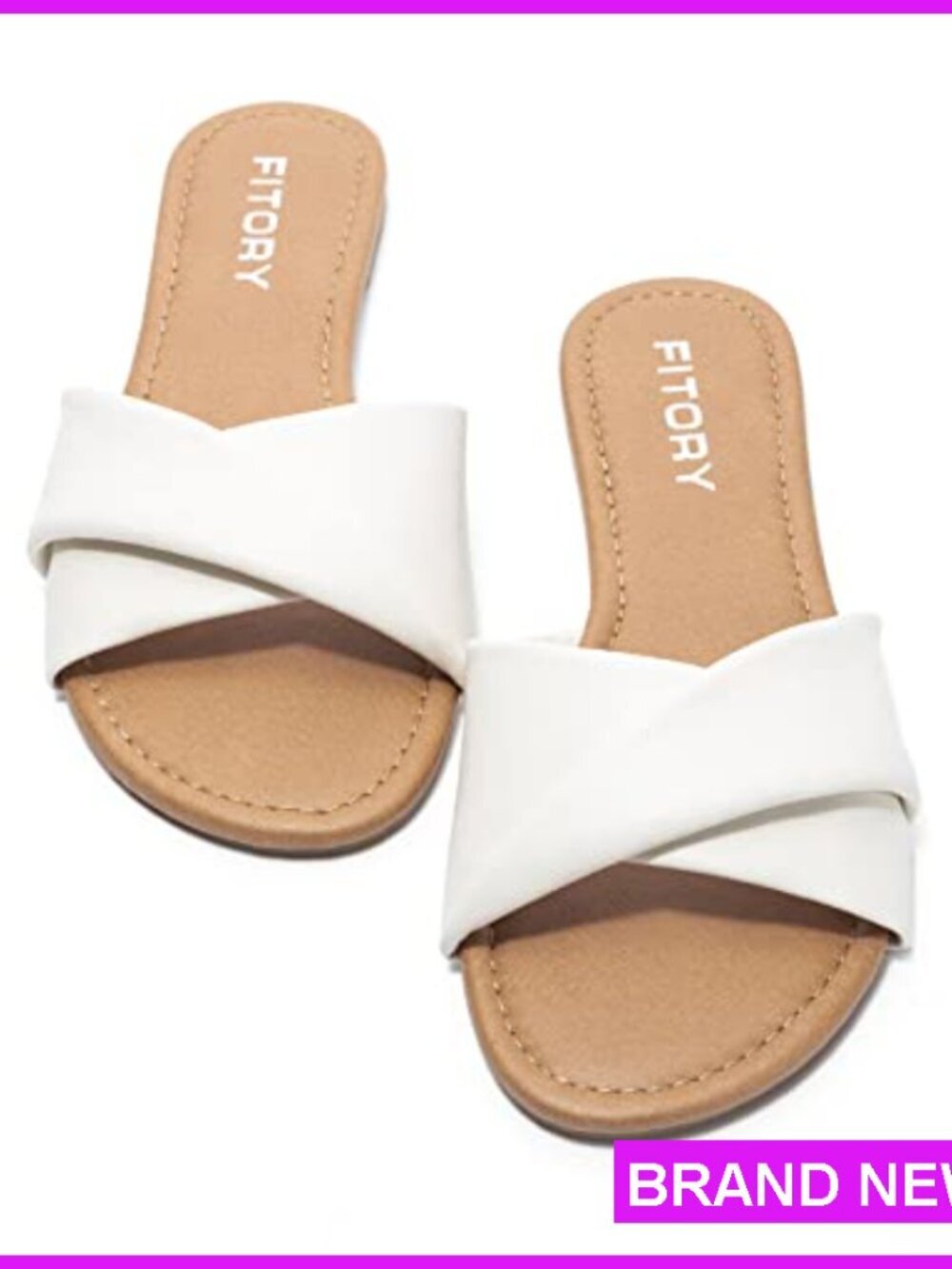 Fashion Slides Flat Sandals Soft Leather Slippers Summer Casual Chic Comfort - Picture 2 of 6